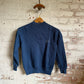1980s Navy Unusual Graphic Sweatshirt Jumper