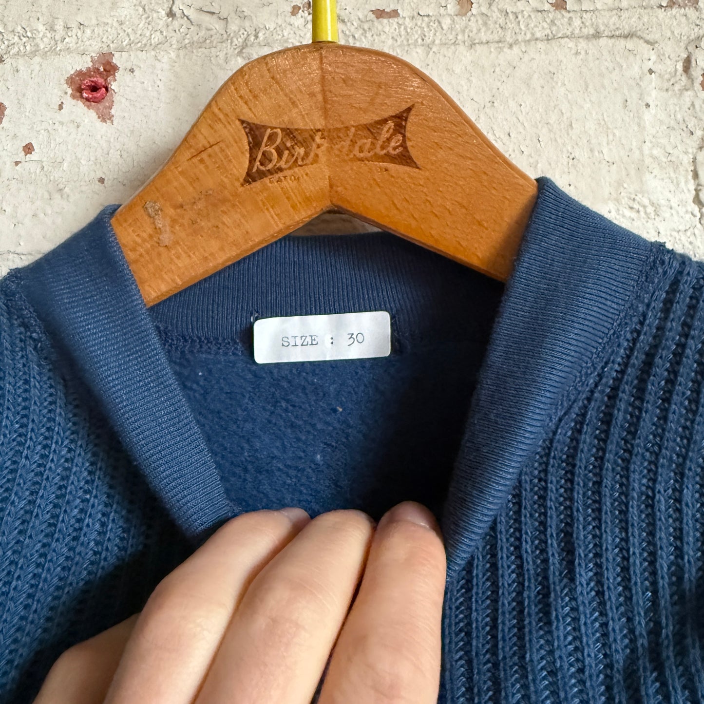 1980s Navy Unusual Graphic Sweatshirt Jumper