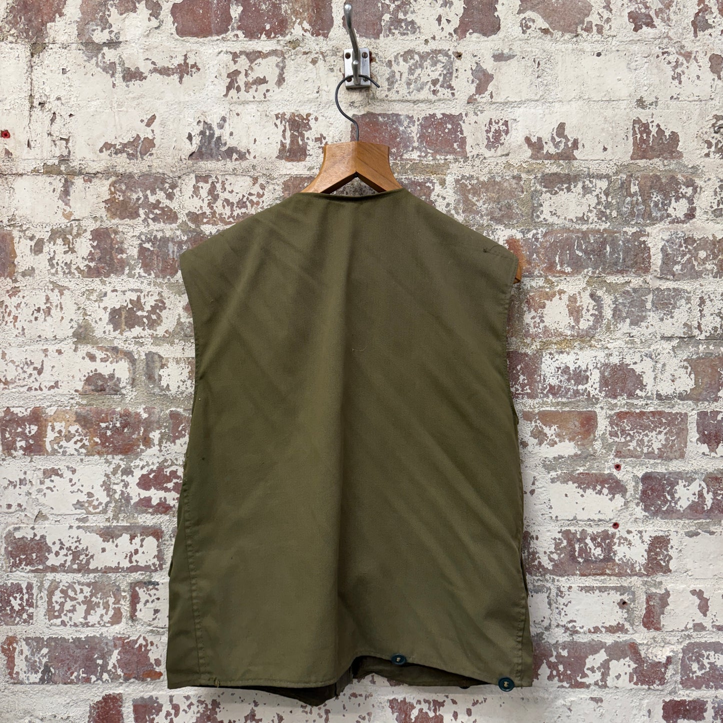 1980s Khaki Green Belstaff Tactical Gilet Jacket