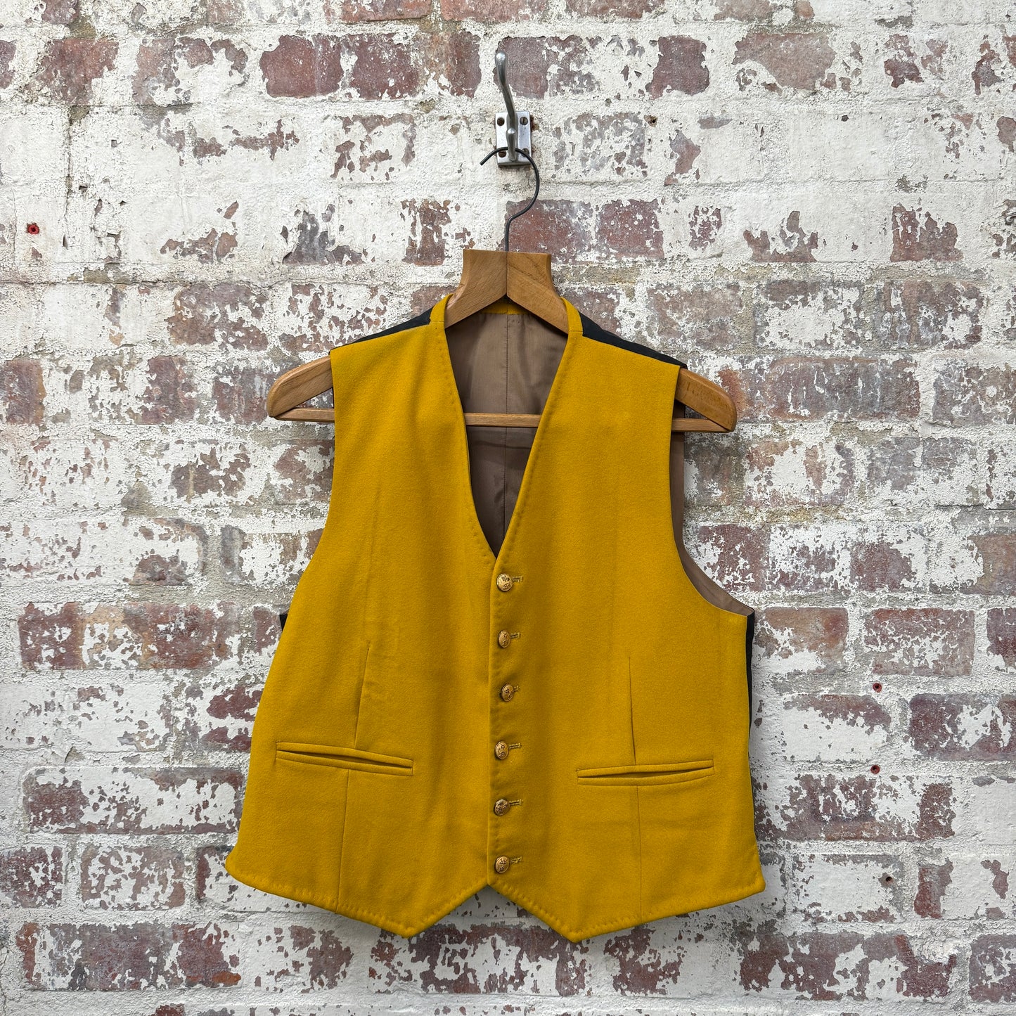 1940s Yellow Austin Reed Fox Hunting Wool Waist Coat