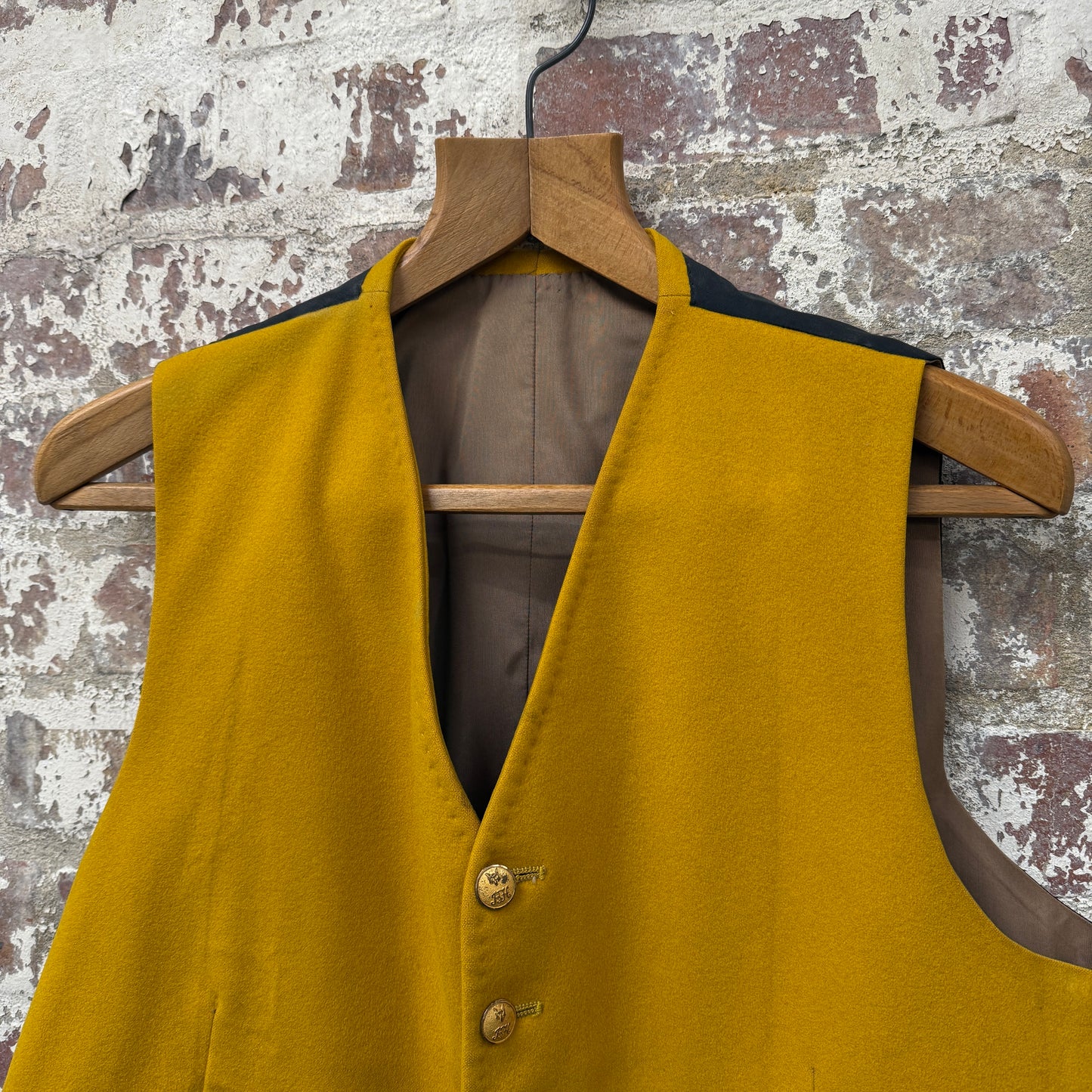 1940s Yellow Austin Reed Fox Hunting Wool Waist Coat