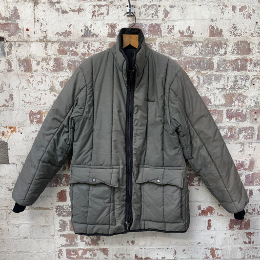 1980s Grey British Padded 'Beaver" Jacket