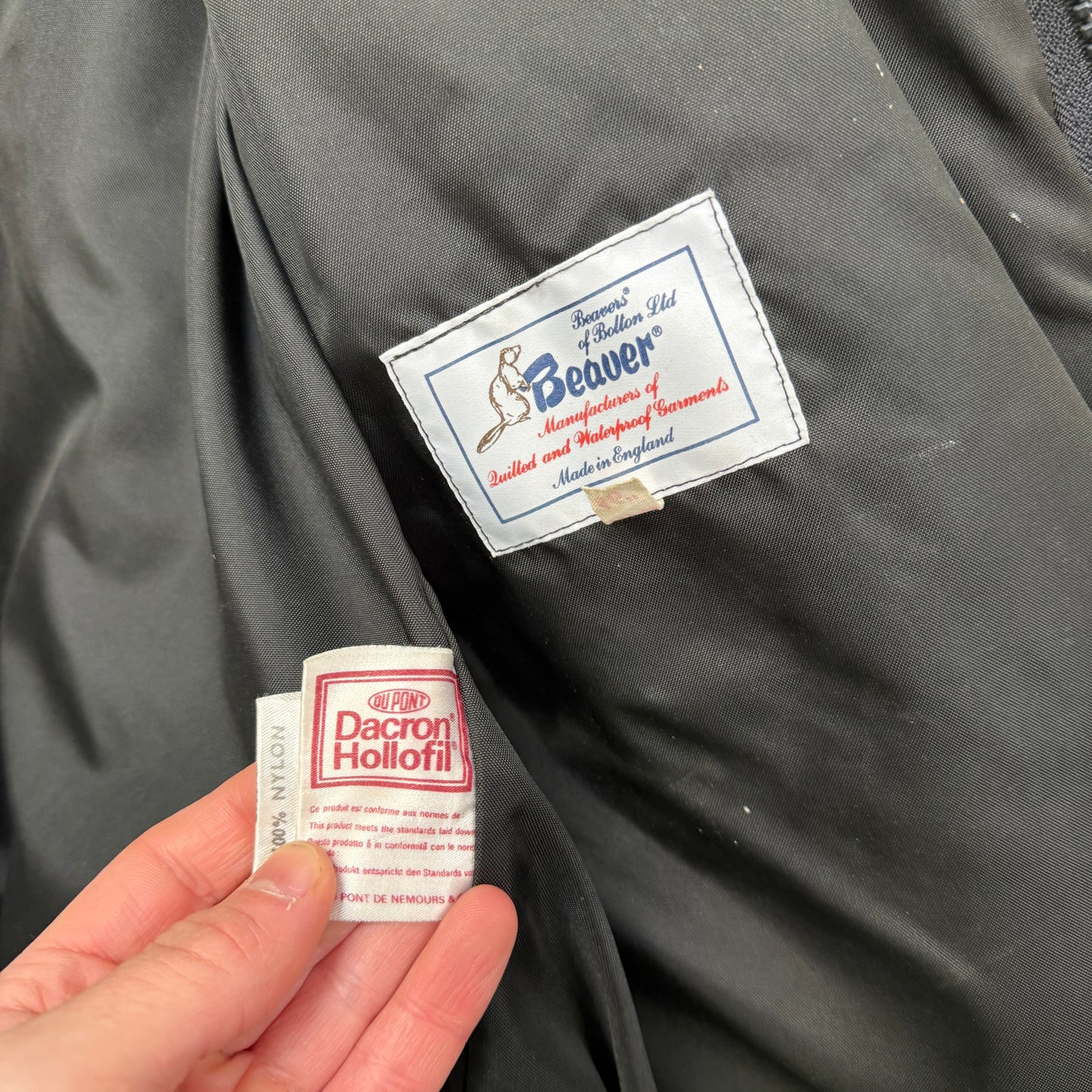 1980s Grey British Padded 'Beaver" Jacket