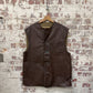 1960s Brown British Military Leather Jerkin Jacket