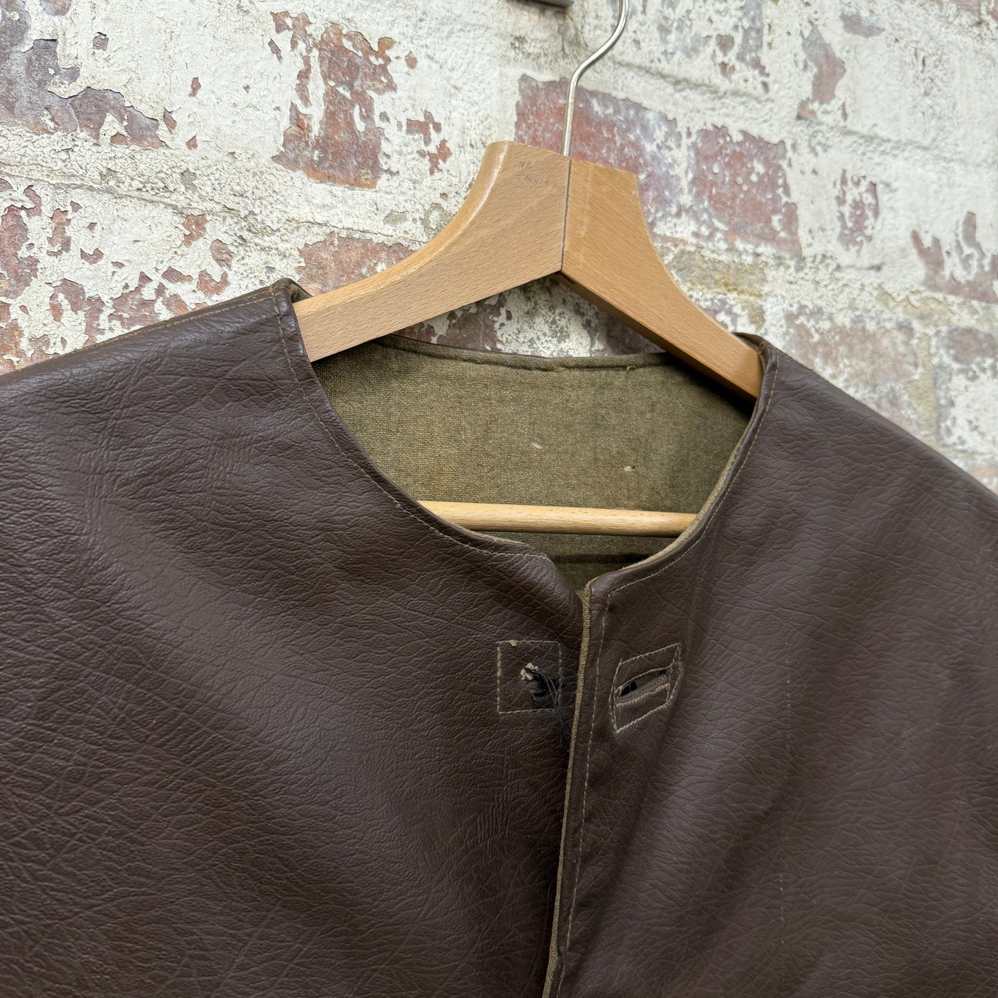 1960s Brown British Military Leather Jerkin Jacket