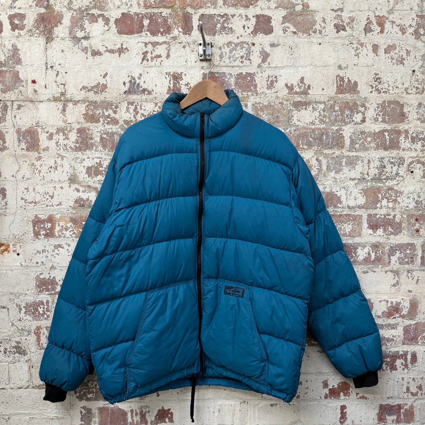 1980s Turquoise British Down Filled Puffer Jacket
