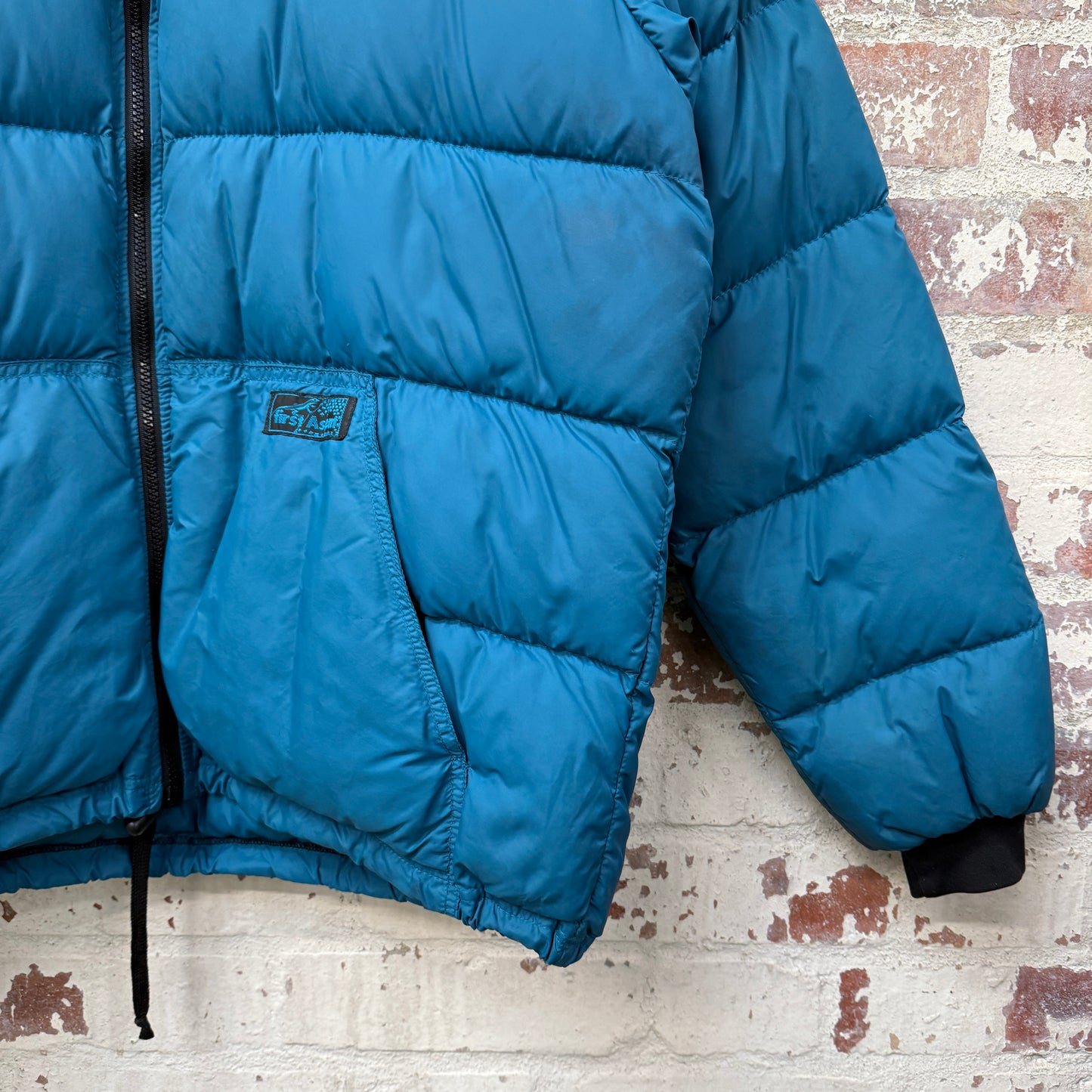 1980s Turquoise British Down Filled Puffer Jacket