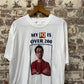 1990s White 'IQ' Graphic T-Shirt