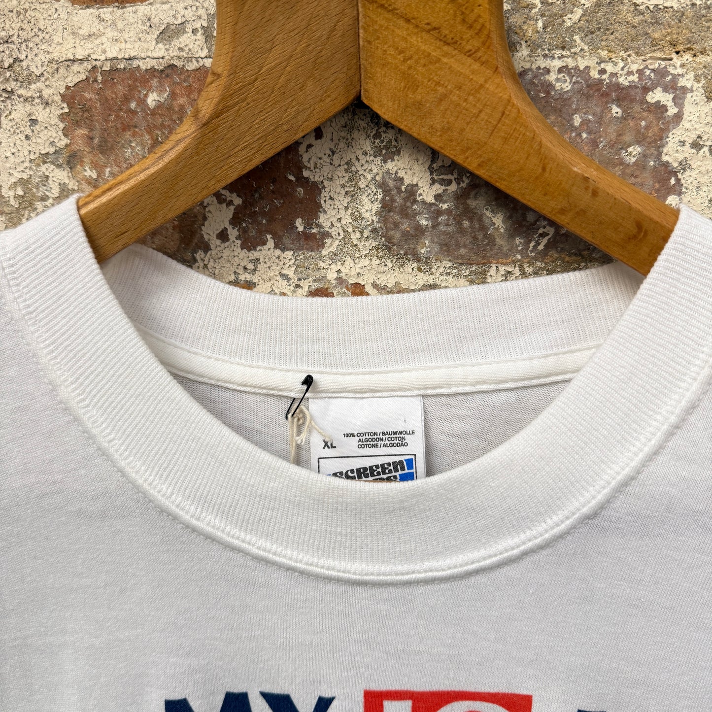 1990s White 'IQ' Graphic T-Shirt