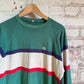 1980s Green Kappa Stripe Sweatshirt