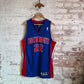 Vintage Blue Reebok NBA Detroit Pistons Vest Top