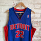 Vintage Blue Reebok NBA Detroit Pistons Vest Top