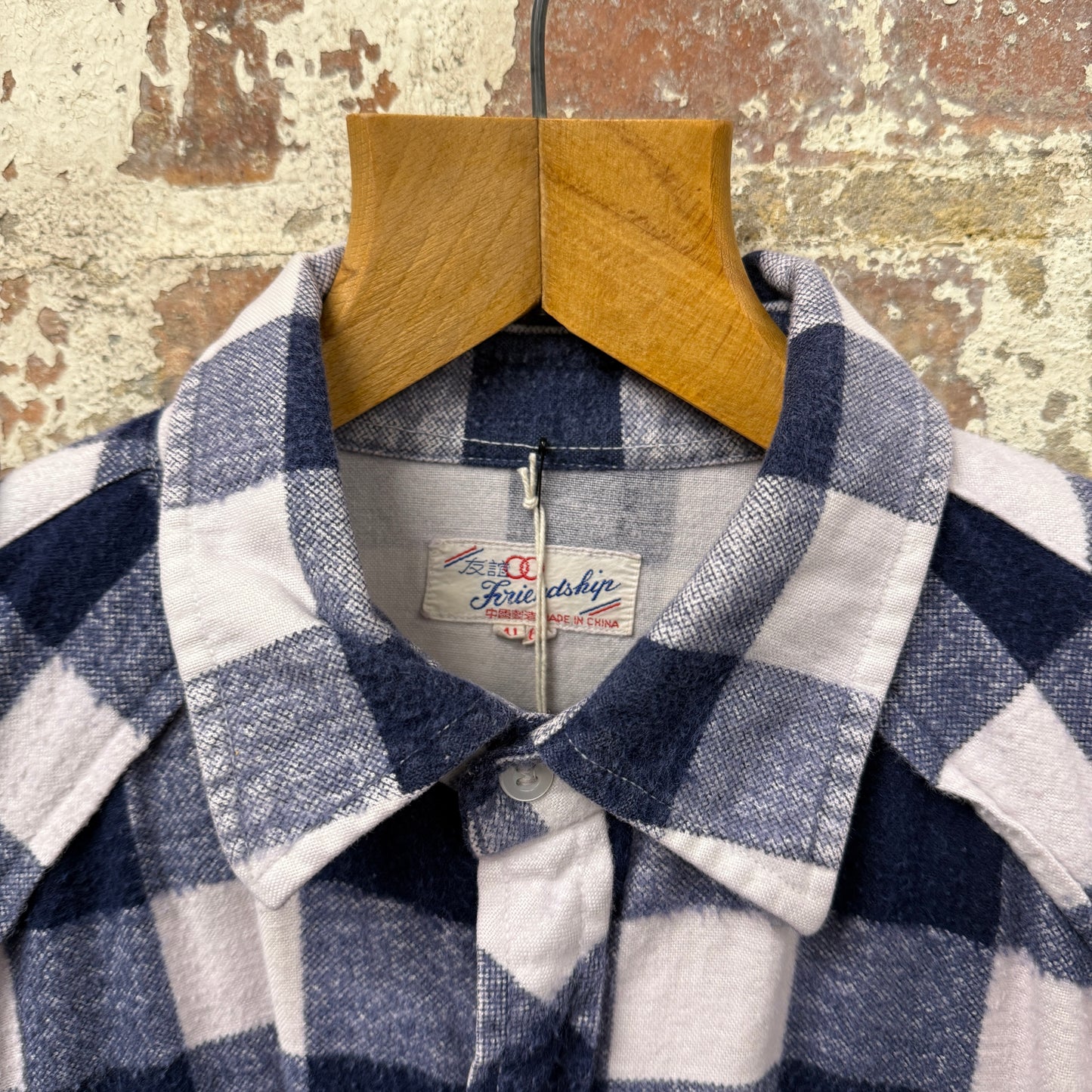 1980s Navy Checkered Button Up Shirt