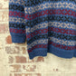 1980s Navy Fairisle Knitted Jumper