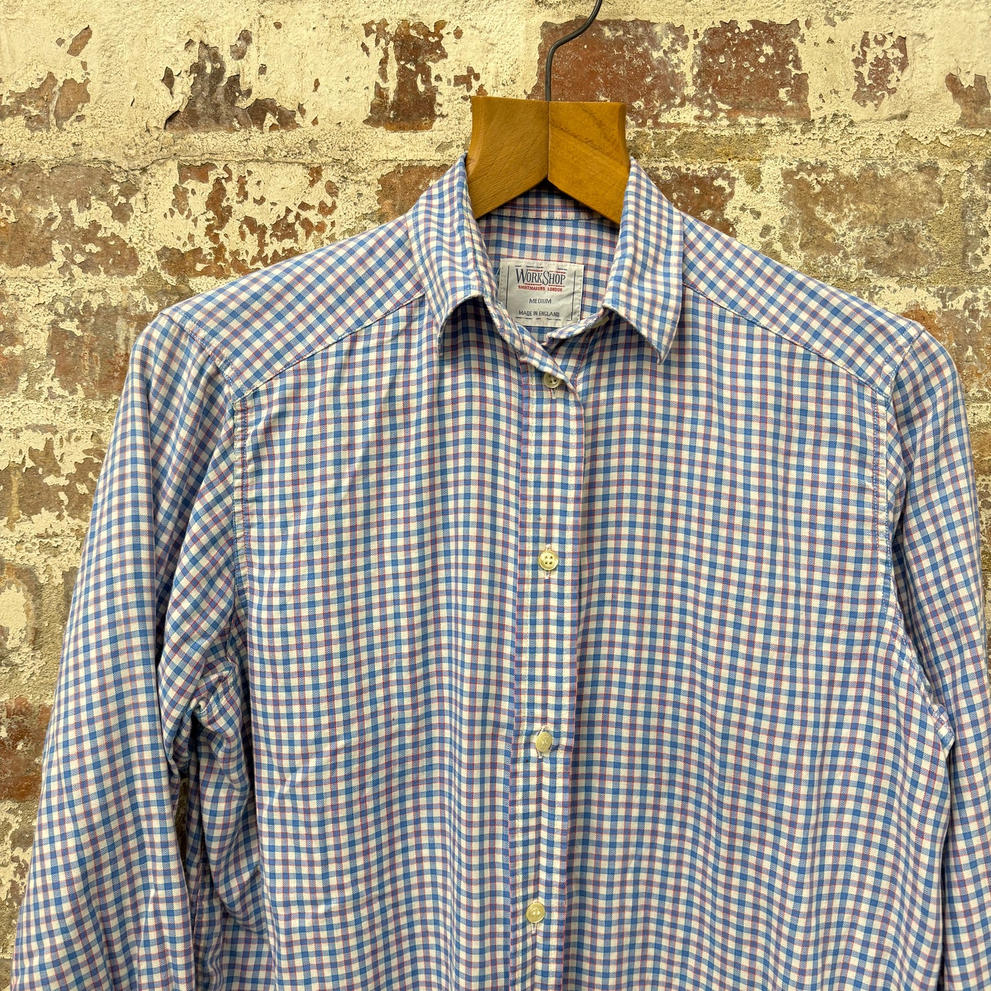 1980s Checkered 'Workshop' Cotton Button Up Shirt