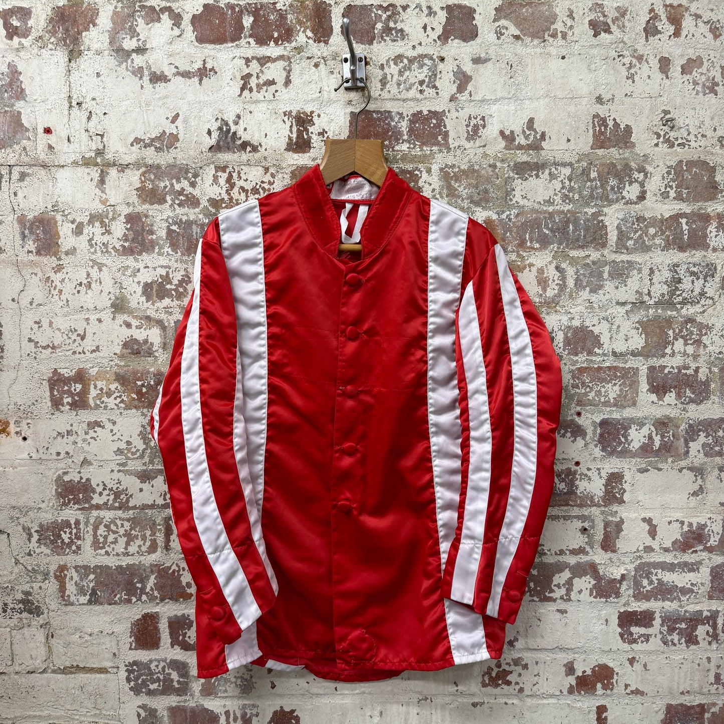 1960s Red Patterned Jockey Jacket with Hat