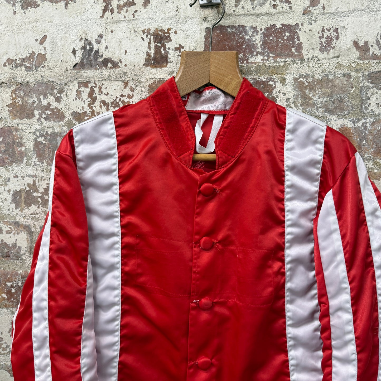 1960s Red Patterned Jockey Jacket with Hat