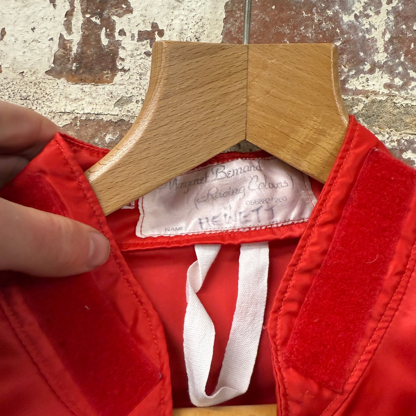 1960s Red Patterned Jockey Jacket with Hat