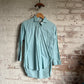1950s Turquoise British Pullover Cotton Shirt