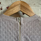 1950s Beige Wool Patterned Zip Shirt