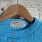 1970s Blue Button Polo Shirt Top