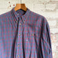 1980s Navy Checkered Long Sleeve Shirt