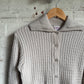 1960s Cream Wool Knitted Cardigan Jumper