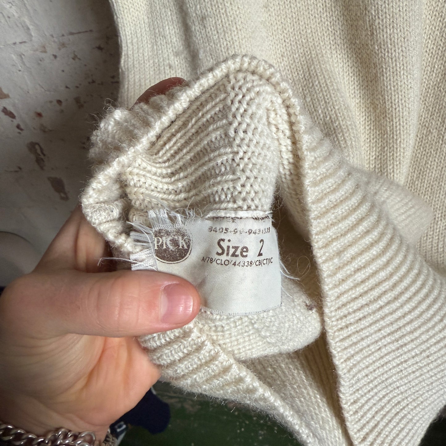 1960s British Military Cream Submariner Knitted Jumper
