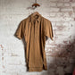 1940s Brown British Point Collar Work Shirt Jacket