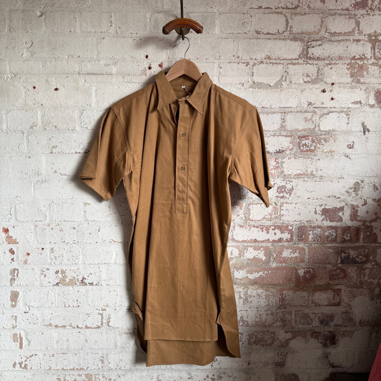 1940s Brown British Point Collar Work Shirt Jacket