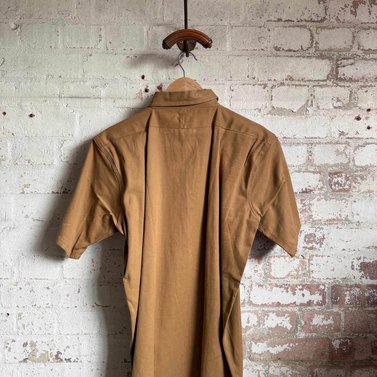 1940s Brown British Point Collar Work Shirt Jacket