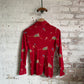 1970s Red Hockey Graphic Button Shirt