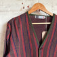 1960s Patterned British Wool Knitted Cardigan Jumper
