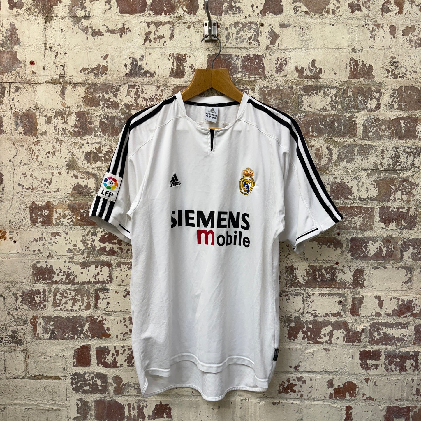 2003-2004 White Adidas Real Madrid Home Football Kit Shirt
