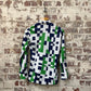 1970s Italian Patterned Dagger Collar Shirt