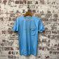 1970s Blue British Deadstock Pocket Crewneck T-Shirt