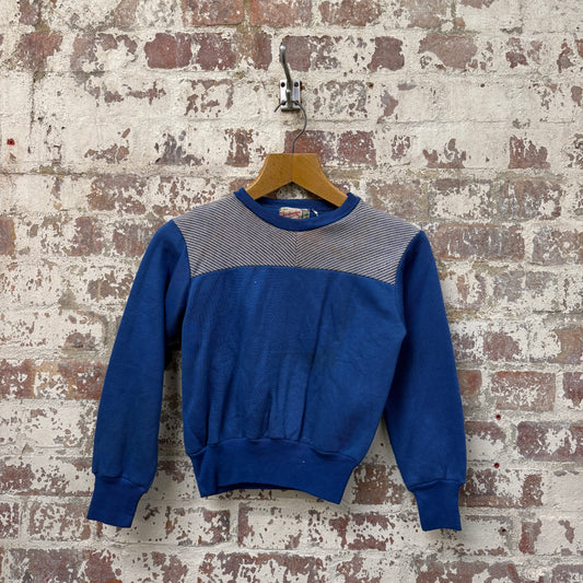 1950s 1960s Blue British Sweatshirt Jumper