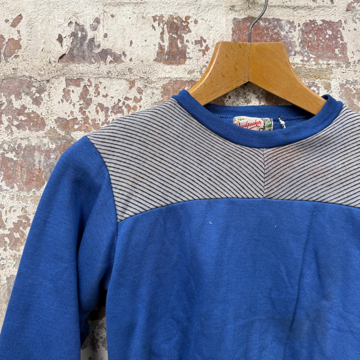 1950s 1960s Blue British Sweatshirt Jumper