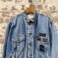 1980s Blue Distressed Denim Padded Jacket