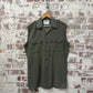 1980s Green Iron Maiden Military Vest Gilet Jacket