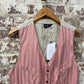 1990s Pink Gap Cotton Waistcoat Vest