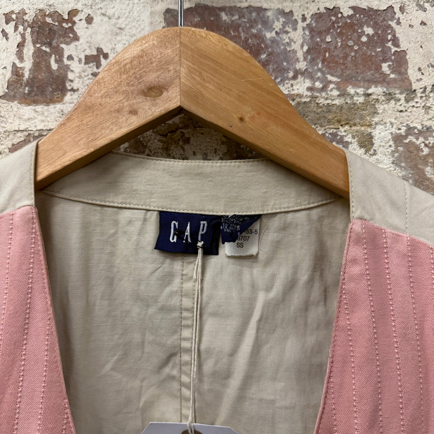 1990s Pink Gap Cotton Waistcoat Vest