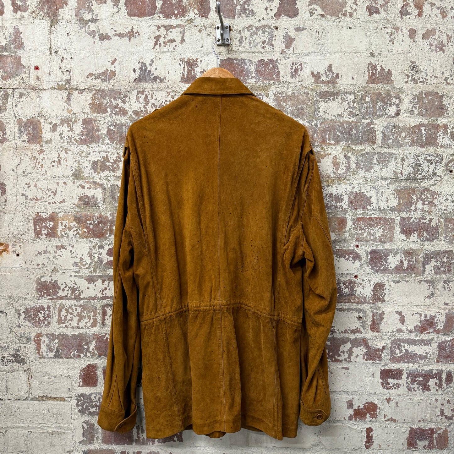 1970s Brown Suede Leather Safari Leather Jacket