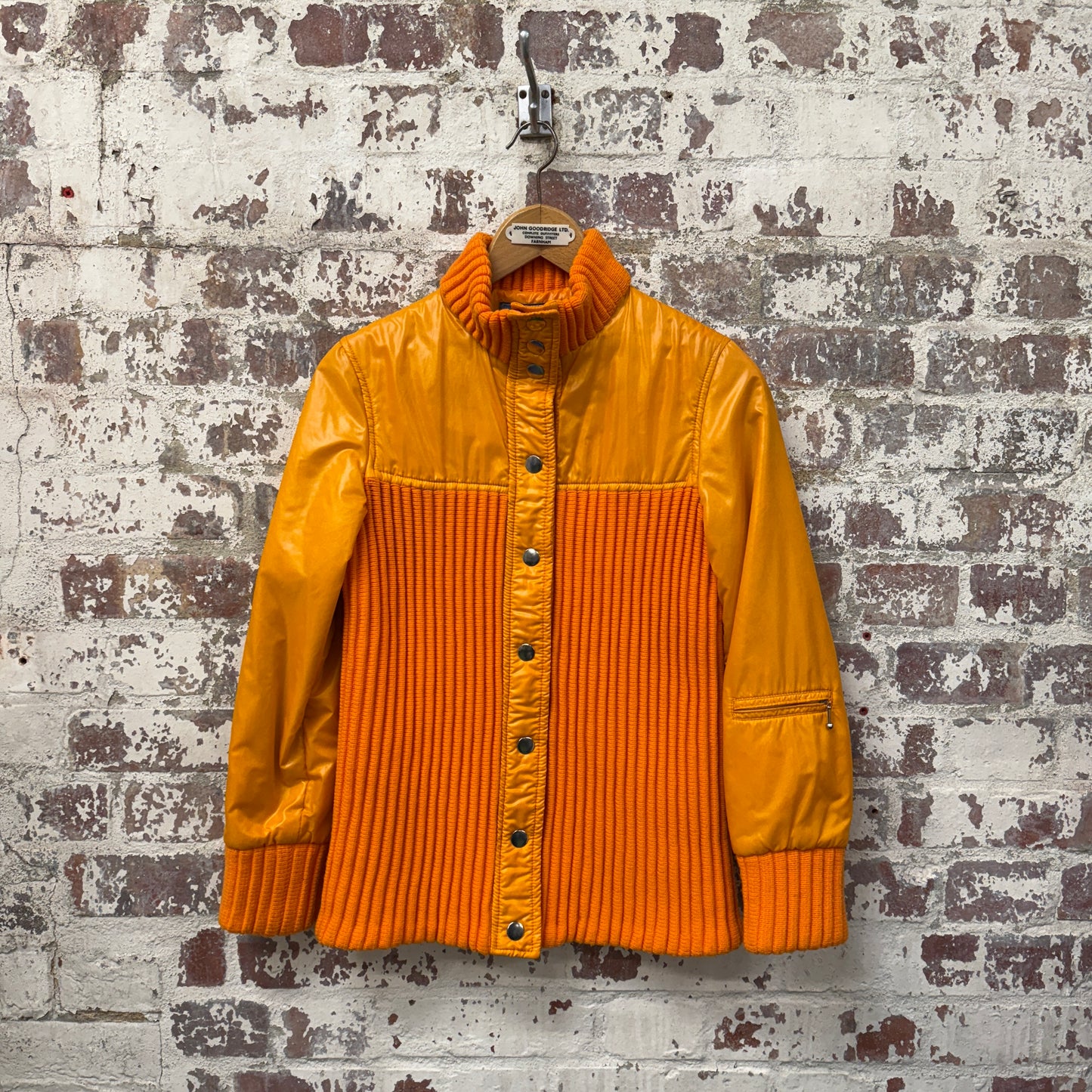 1970s Orange Knitted Padded Ski Jacket