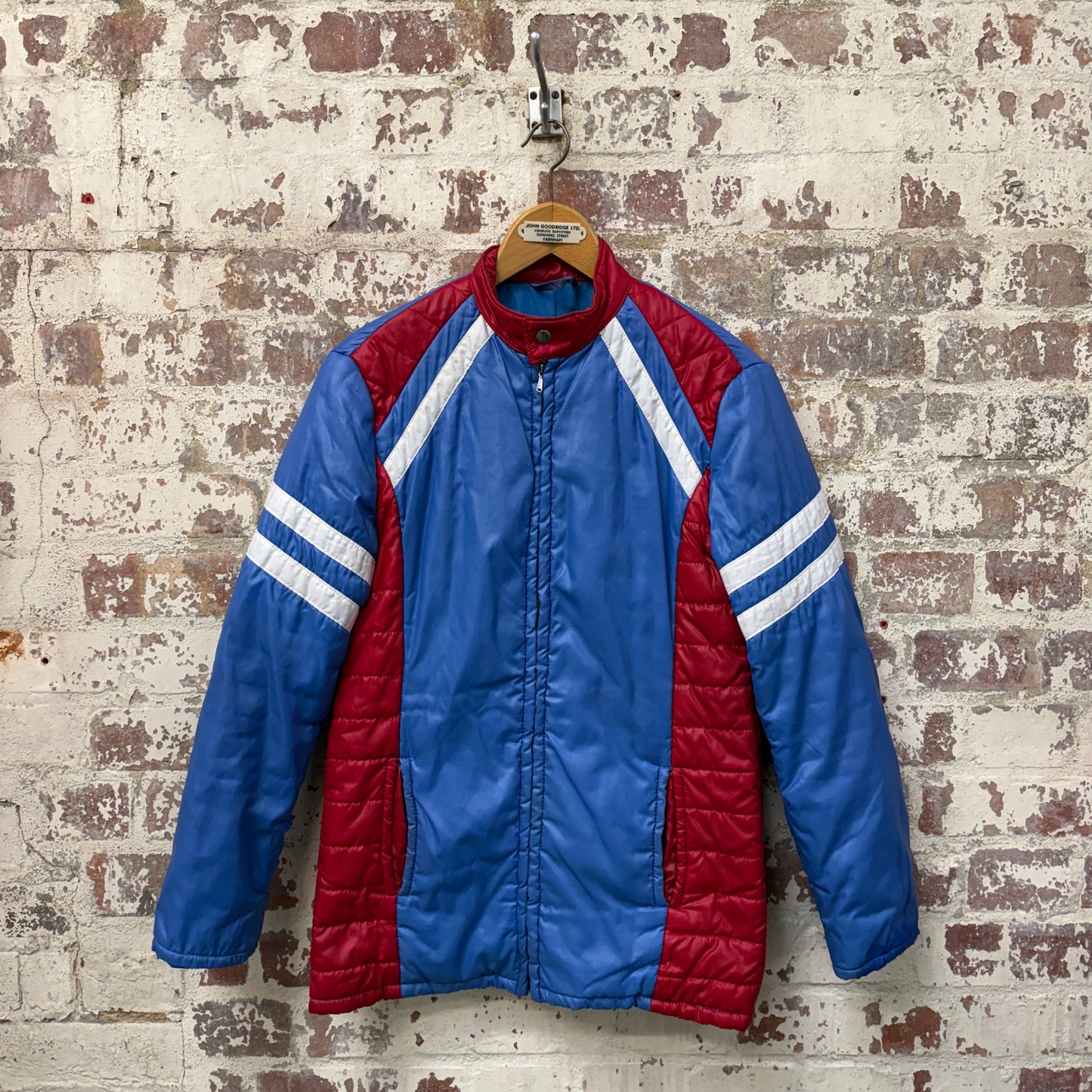 1970s Blue and Red Padded Ski Jacket