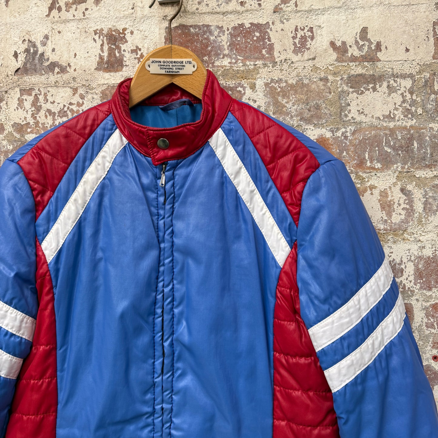 1970s Blue and Red Padded Ski Jacket