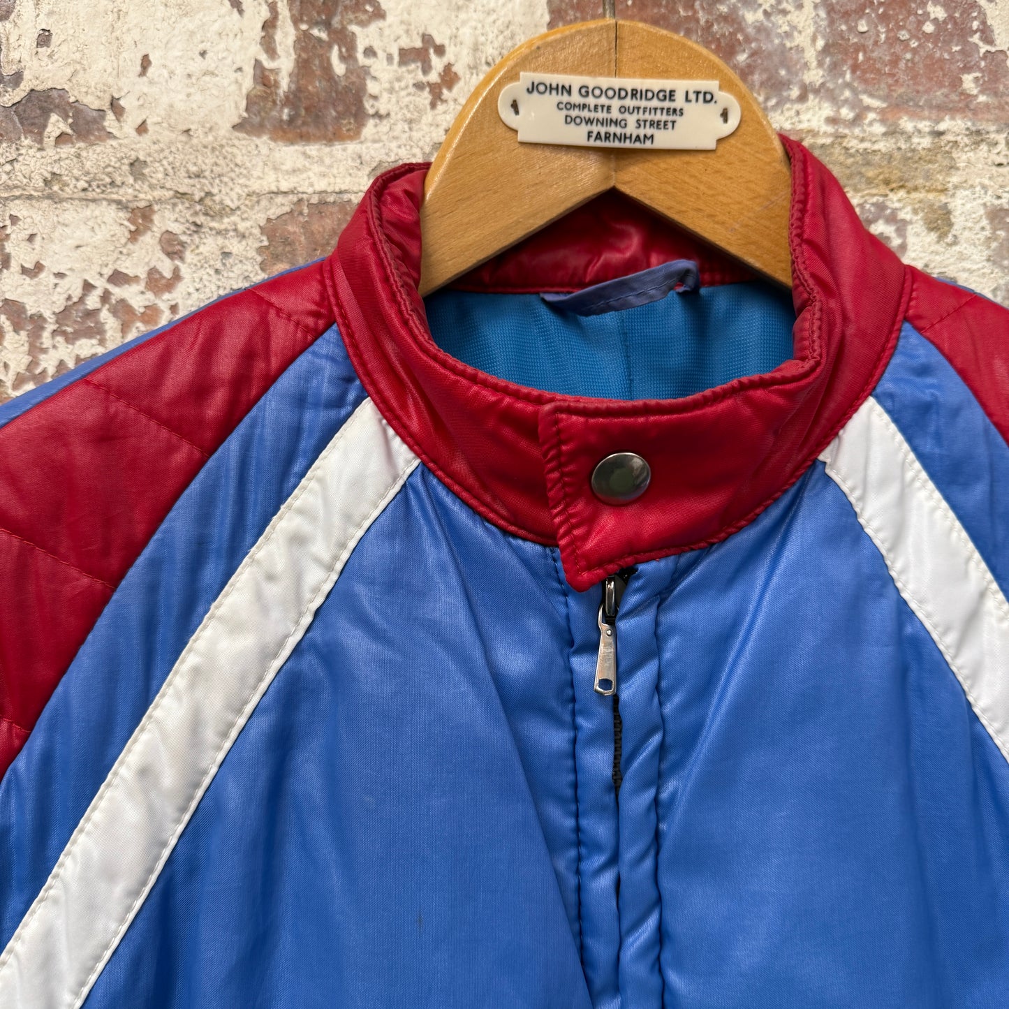 1970s Blue and Red Padded Ski Jacket