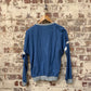 1970s Blue Adidas Graphic Sweatshirt Jumper
