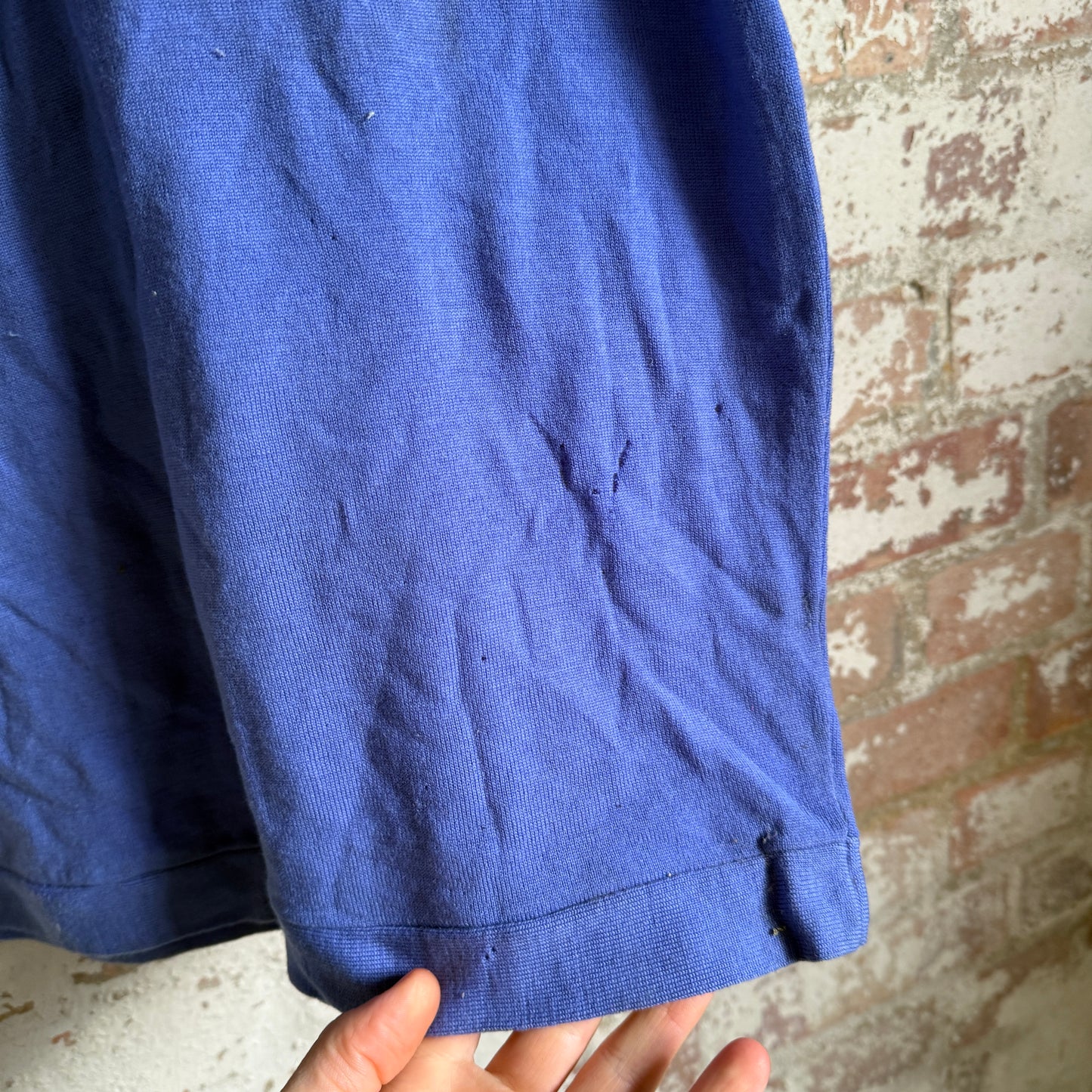 1950s Blue Wool Knitted T-Shirt Blouse
