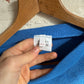 1980s Blue Knitted boat Neck Jumper Top